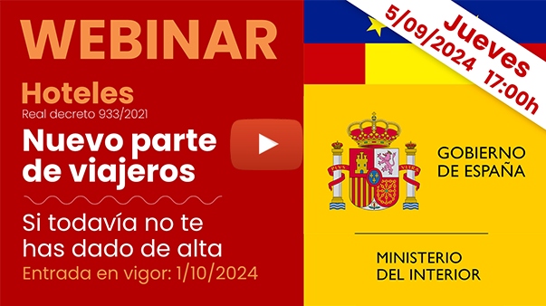 Seminario web sobre el nuevo parte de viajeros